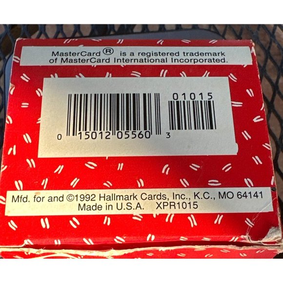 Vintage 1992 Hallmark Cards Mastercard All I Want For Christmas Glass Ornament - Picture 10 of 12